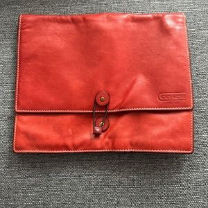 Coach Red Leather Clutch